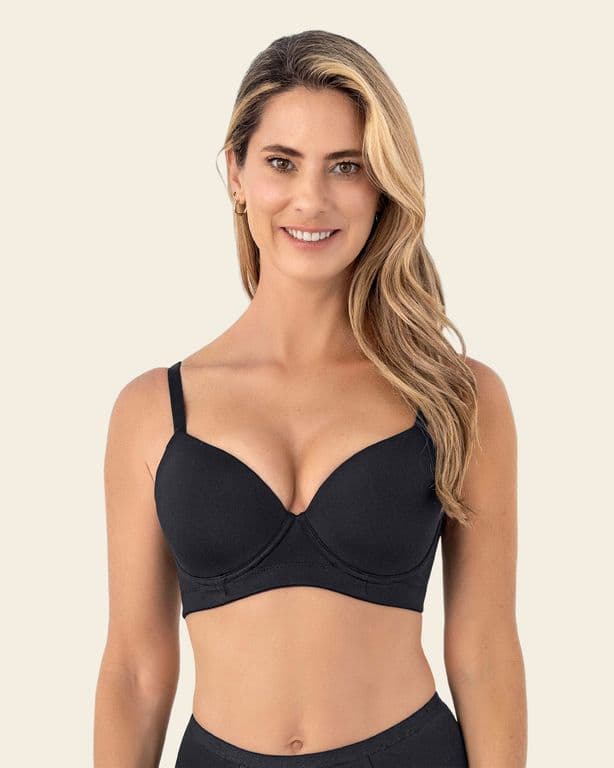 Sosten de Realce Suave Buen Cubrimiento en Espalda 71321 Negro 40B
