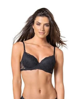 Sosten de Realce Suave en Encaje breteles Multiusos 71326 Negro 36B