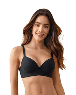 Sosten de Realce Alto Copa Lisa 71332 Negro 36B