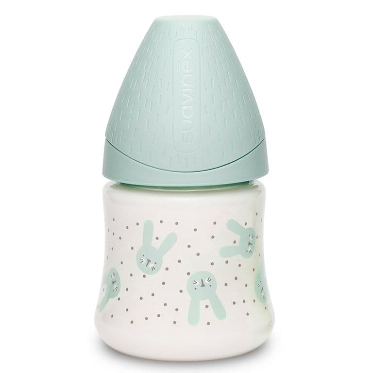 MAMADERA 150ML TETINA SILICONA RABBIT VERDE