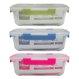 HERMETICO RECTANGULAR 1520ML GLASS FUCSIA