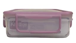 HERMETICO PP 1400 ML CUADRADO ROSADO