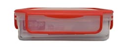 HERMETICO PP 600ML RECTANGULAR ROJO