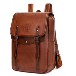 Mochila Vintage Hombre MOVAC Supreme Cuero PU Impermeable Notebook 15,6" Urbana Viaje Marron TALLA UNICA