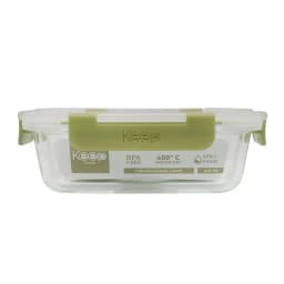 HERMETICO RECTANGULAR 640ML GLASS VERDE