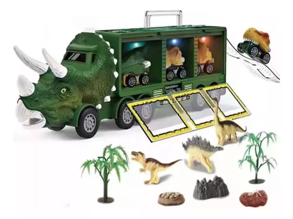 Camion Dinosaurios Autitos Con Luces Y Sonidos