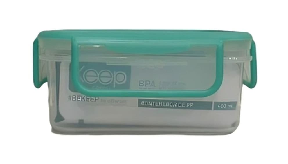 HERMETICO PP 400ML RECTANGULAR VERDE