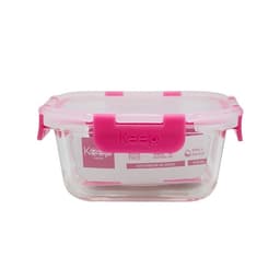 HERMETICO CUADRADO 520ML GLASS FUCSIA