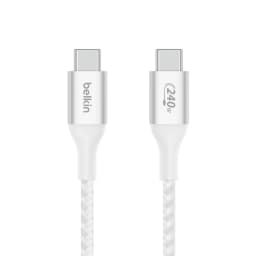 Cable USB-C a USB-C 240W de 2.0 Mt trenzado Blanco