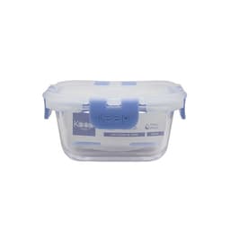 HERMETICO CUADRADO 320ML GLASS AZUL