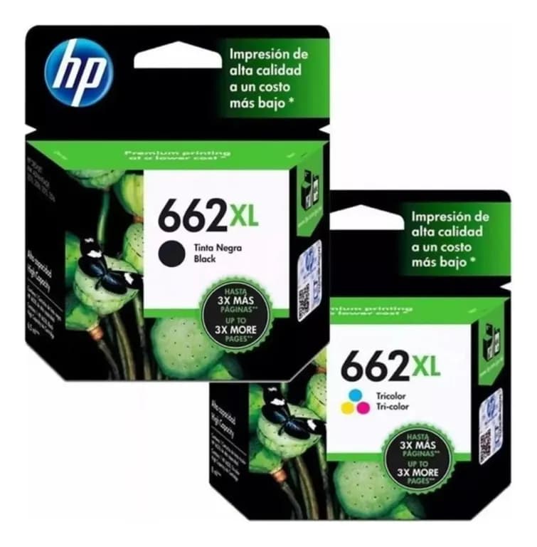 Cartuchos de Tinta 662XL Original Negro/Tricolor Pack