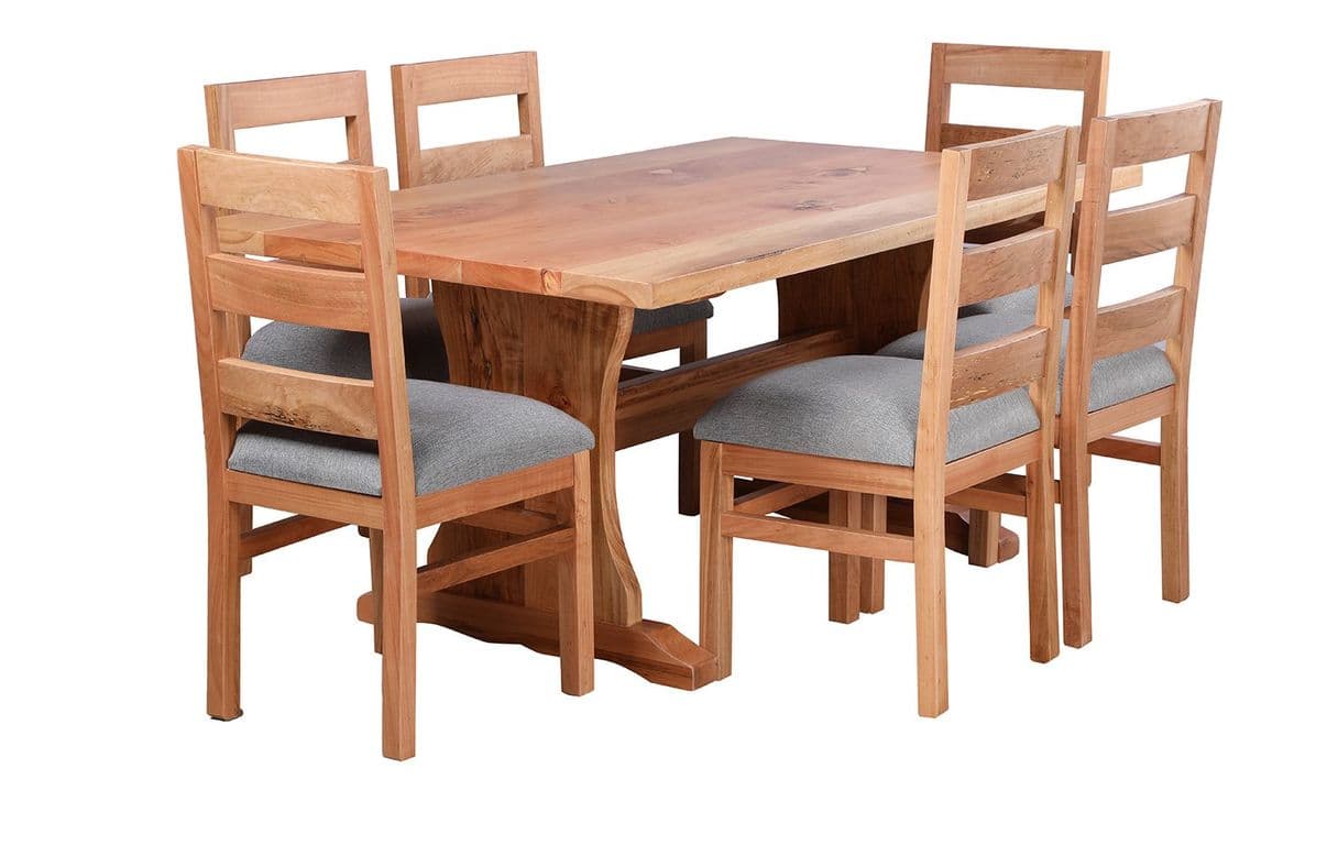 Comedor Fraile 100x180 6 sillas Tapiz Gris