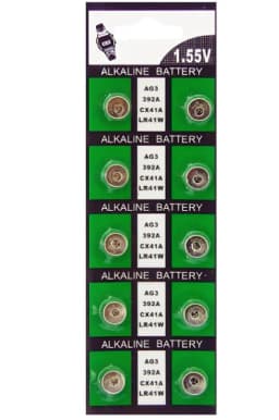 PILA AG-3 LR-41 SET X 10 PCS EN BLISTER