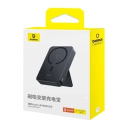 Powerbank 5000mAh Inalambrico 20W Con Soporte Magnetico Negro