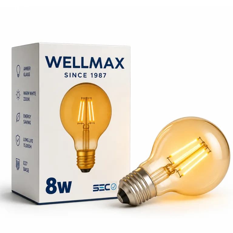 Ampolleta LED Filament Deco Globo E27 Calida 8W G95