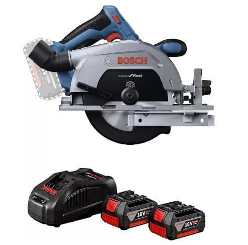 Kit Sierra Circular 18v + Cargador Rapido Gal 1880 + 2 Baterias 4ah