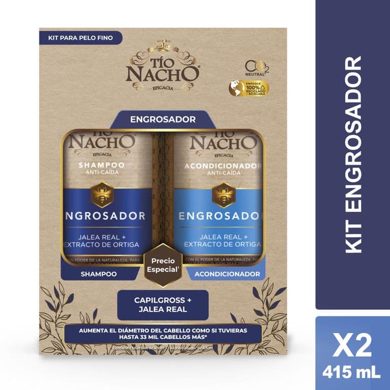 Pack Tio Nacho Engrosador Shampoo + Acondicionador 415 ML 400 ML