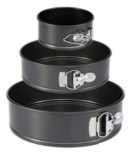 Set 3 Moldes Circular Desmontable Antiadherente Cocina - Gris Oscuro