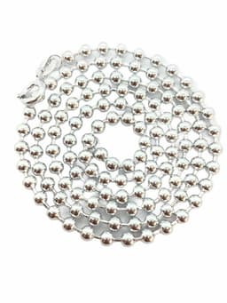 Cadena Larga Esferas Pelotas Plata Fina 925 Minimalista Lujo Plateado TALLA UNICA