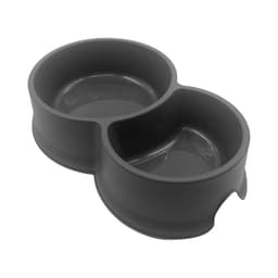 Comedero Bebedero Doble Para Mascota Negro 95ML