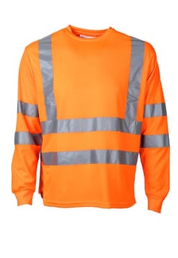 Polera Alta Visibilidad Ml Cuello Polo Naranja Naranjo S