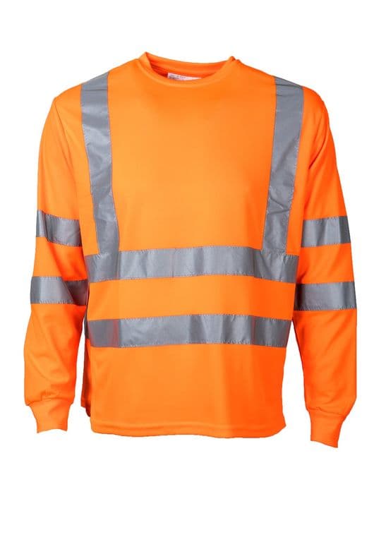 Polera Alta Visibilidad Ml Cuello Polo Naranja Naranjo S