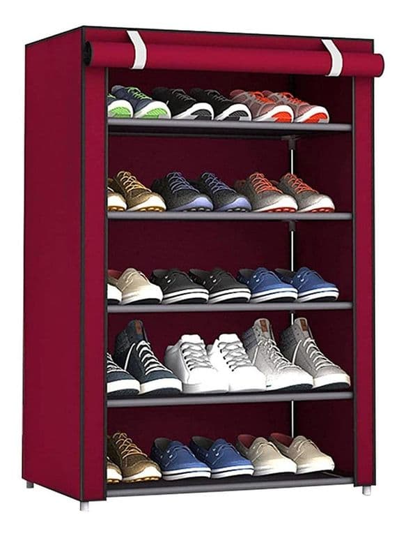 Zapatero Organizador Hogar Tela 5 Niveles 92x60x30 CM Red Wine