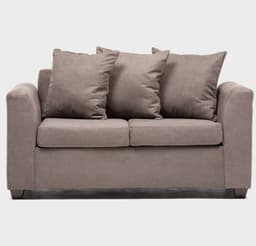 Sofa Viena 2 Cuerpos Gris 130 x 80 x 88