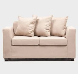 Sofa Viena 2 Cuerpos Beige 130 x 80 x 88