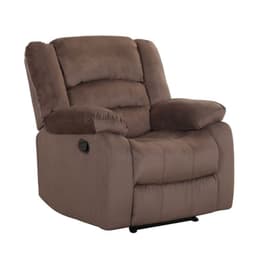 Bergere Reclinable Manual Microfibra Aterciopelada Cioran - Chocolate