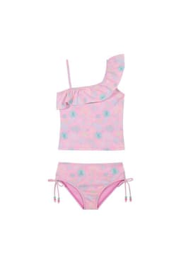 Traje de Bano Nina Tankini UV30+ Un hombro Coral 4