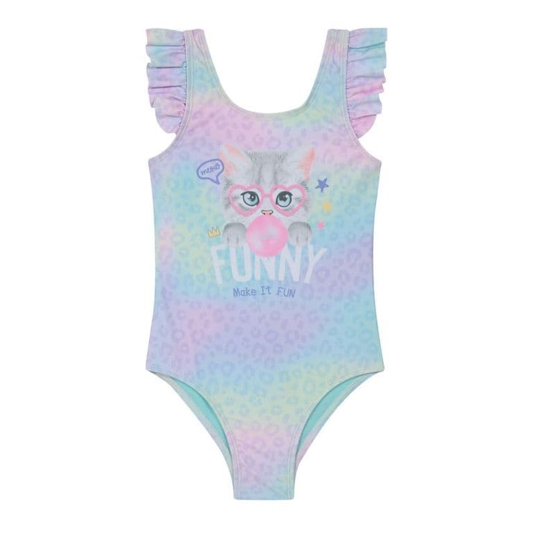 Traje de Bano Nina Estamp Vuelos UV30+ Lila Lila 4