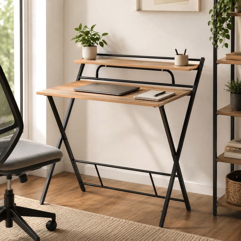 Escritorio Plegable Top Living Tripoli Negro Compacto