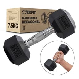 Mancuerna Hexagonal 7.5Kg Acero y Caucho Overfit.