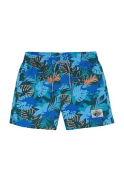 Traje de Bano Bebe Nino Short Est. Tropical Azul 9-12 MESES