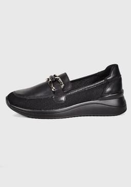 Mocasin Cuero Zully Negro Negro 35
