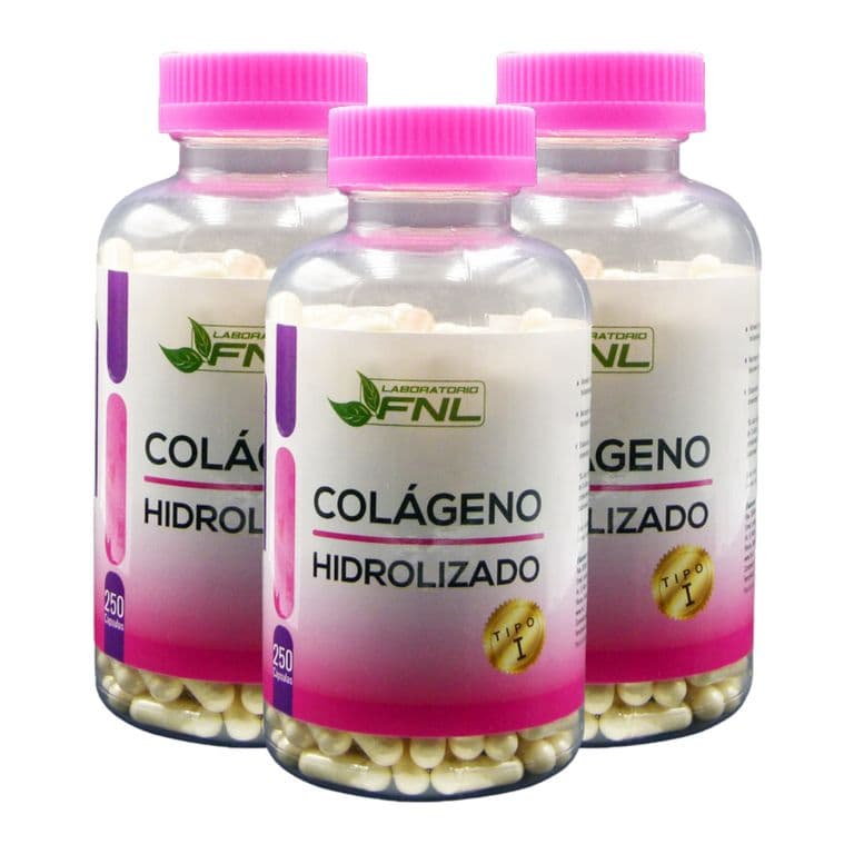 Colageno Hidrolizado 350mg 750 Capsulas 3 Frascos x 250 Caps