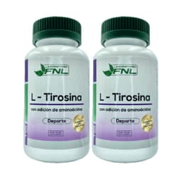L - Tirosina 500mg 120 Capsulas 2 Frascos x 60 Caps