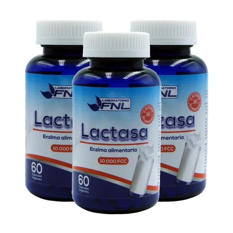 Lactasa 500mg 180 Capsulas 3 Frascos x 60caps