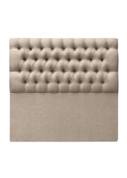 Respaldo de Cama Capitone Premium Lino Beige - 1.5 Plaza