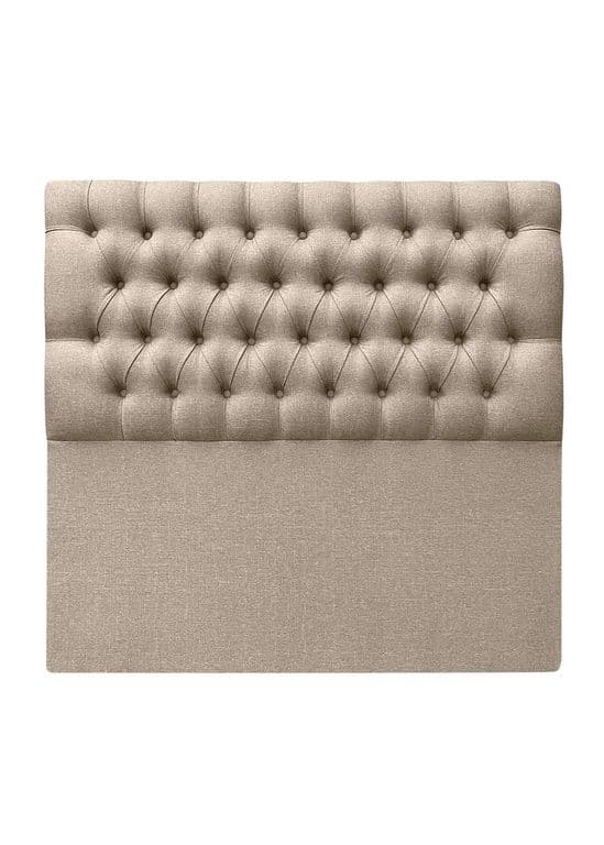 Respaldo de Cama Capitone Premium Lino Beige - Super King