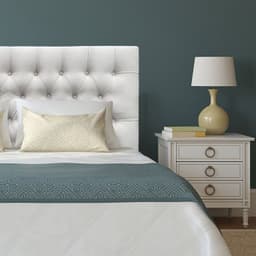 Respaldo de Cama Capitone Premium Felpa Crema - Super King