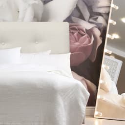 Respaldo de Cama Botone Premium Lino Crema - 1 Plaza