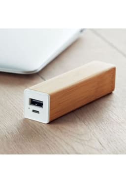 Power Bank Bateria Externa Bambu USB/micro USB