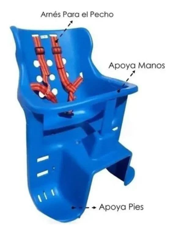 Silla Porta Bebe Para Bicicleta Asiento De Nino Azul Azul oscuro