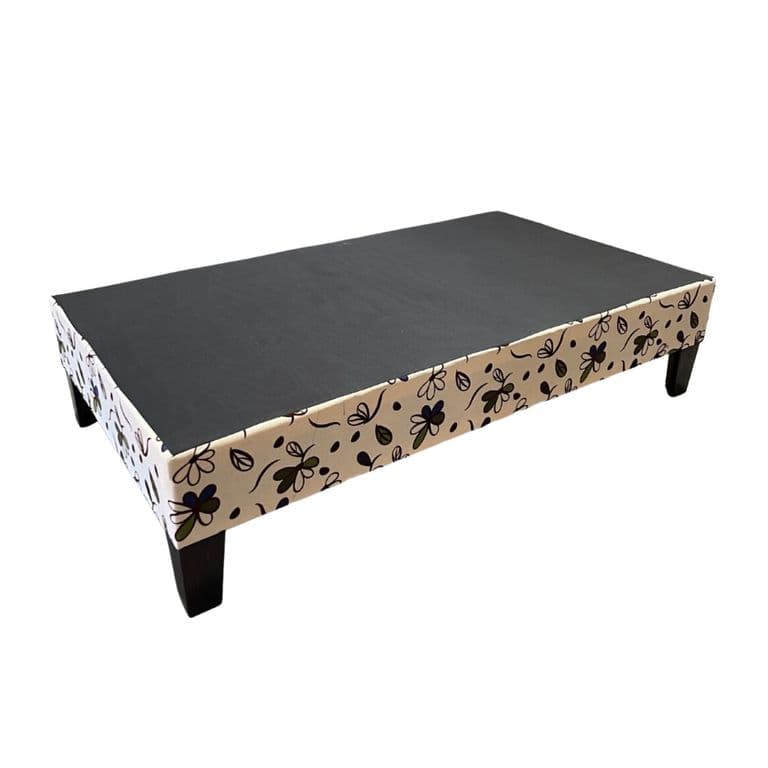 Base HVM Americana 1.5 P Flores Patas de Madera