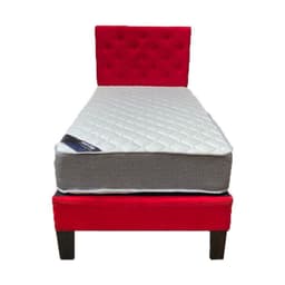 Cama HVM 15P Rojo Respaldo Pmadera