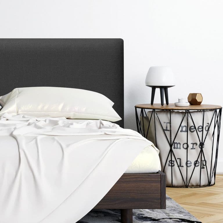Respaldo de Cama Flat Vivo Lino Grafito - Queen