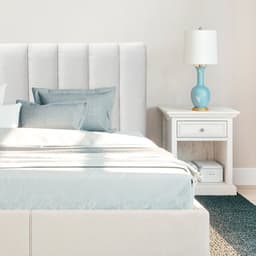 Respaldo de Cama Tubular Vertical Lino Crema - Super King