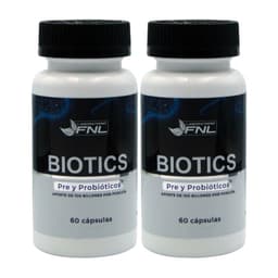 Biotics Pre Y Probioticos 100Billones 120 Capsulas 2Meses 2Frascos x60